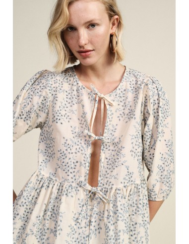 Blouse fantaisie à manches amples et à volants Dixie