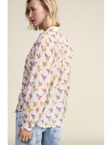 Blouse fantaisie avec col volant et manches longues Dixie