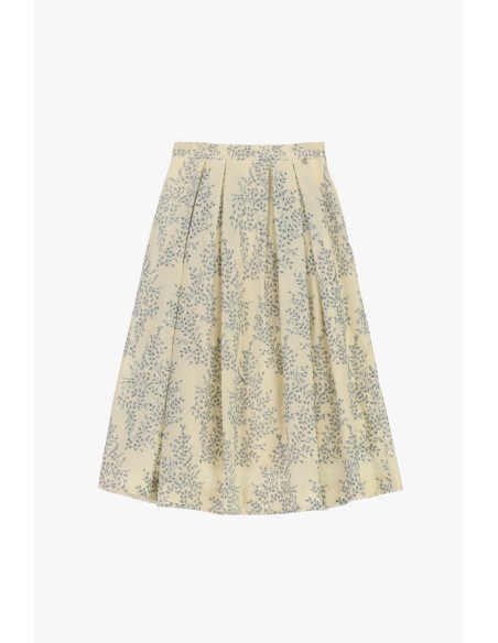 Jupe midi plissée à motif floral Dixie