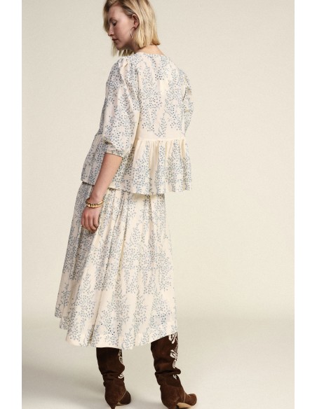 Jupe midi plissée à motif floral Dixie
