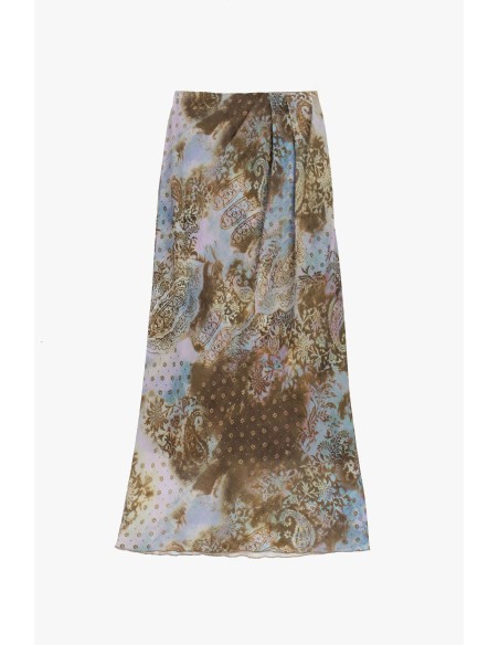 Jupe longue imprimée cachemire avec motif floral Dixie