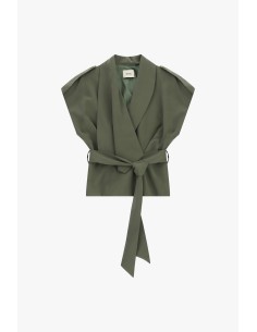 Veste sans manches avec ceinture et épaules structurées Dixie 2