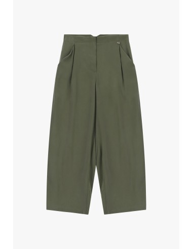 Pantalon palazzo taille haute à pinces Dixie