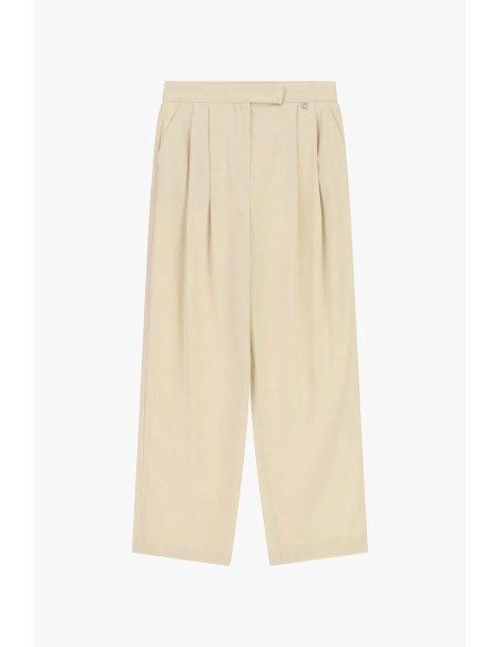 Pantalon palazzo taille haute avec pinces frontales Dixie