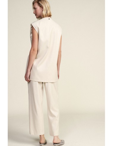 Pantalon palazzo taille haute avec pinces frontales Dixie