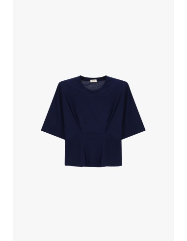 T-shirt met wijde mouwen en plooien aan de voorkant Dixie