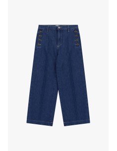 Wijde jeans met knopen aan de zijkant, alstublieft 2