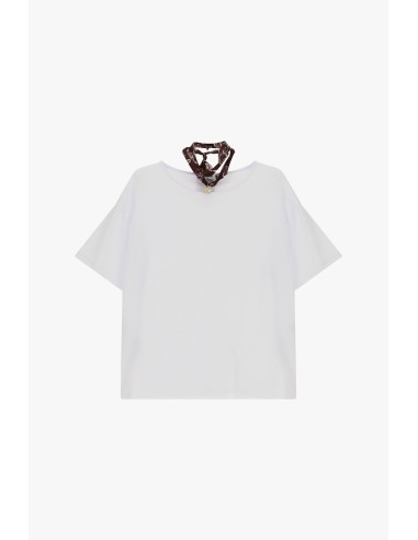 T-shirt à manches courtes avec détails foulard Please