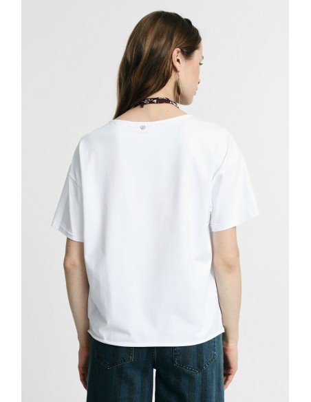 T-shirt à manches courtes avec détails foulard Please