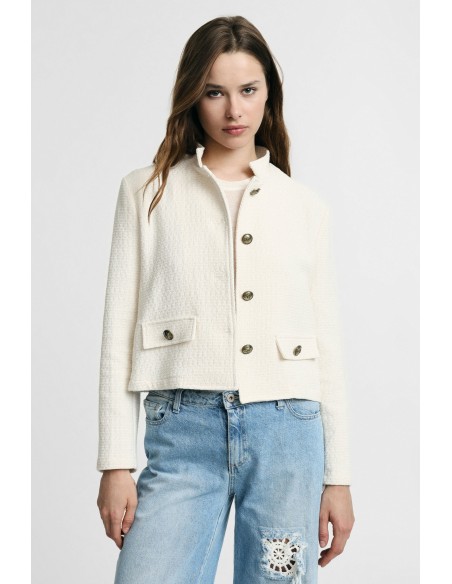 Veste-chemise courte avec boutons et poches Please