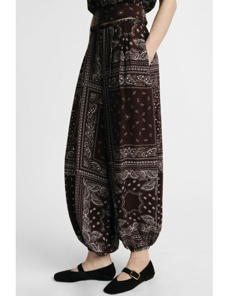 Pantalon palazzo à imprimé bandana et bas élastiqué Please