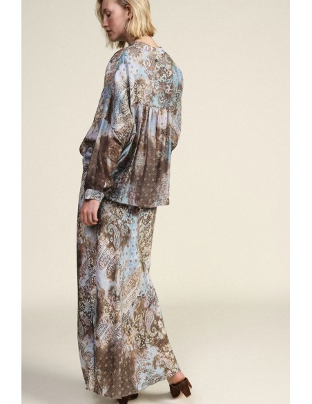 Jupe longue imprimée cachemire avec motif floral Dixie