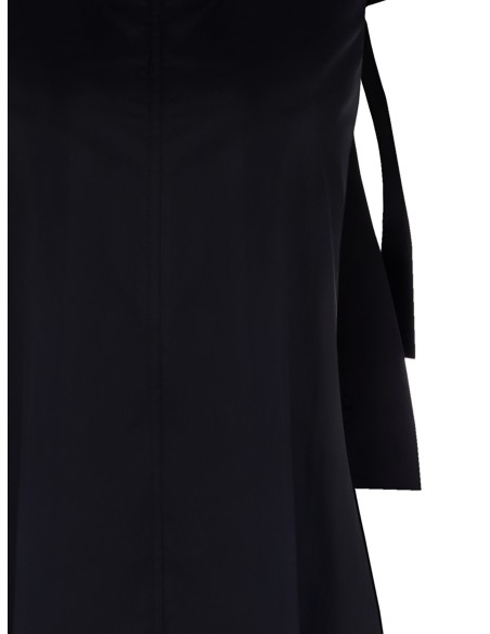 Midi Wide A-line Cotton A-line Dress With Bow At Back Rinascimento