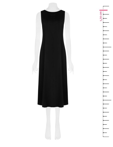 Midi Wide A-line Cotton A-line Dress With Bow At Back Rinascimento