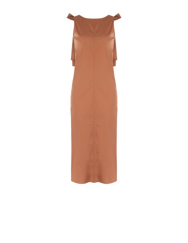 Midi Wide A-line Cotton A-line Dress With Bow At Back Rinascimento