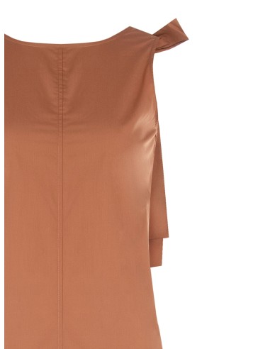 Midi Wide A-line Cotton A-line Dress With Bow At Back Rinascimento