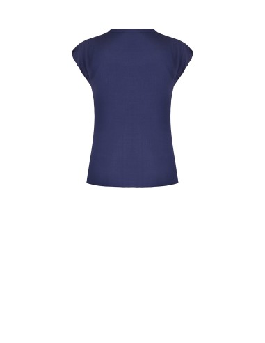 Ruimvallende en soepelvallende viscoseblouse met V-hals van Rinascimento