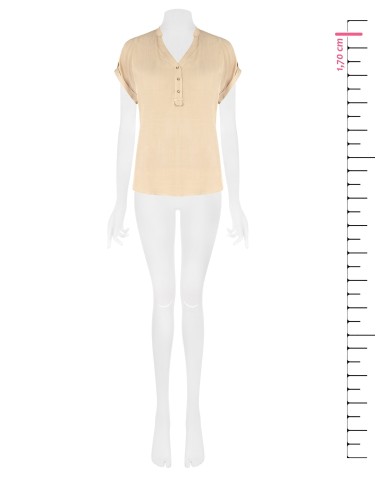 Rinascimento - Chemise ample en viscose à manches courtes et col en V