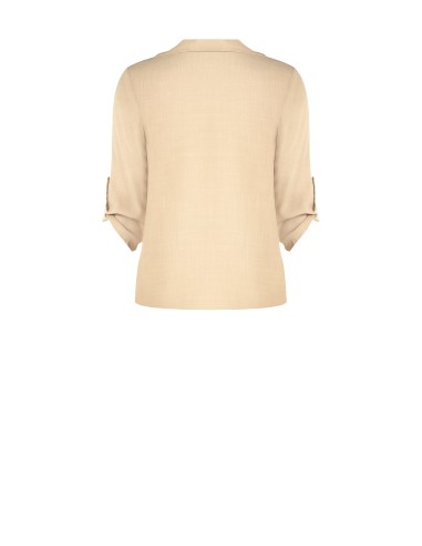 Oversized en soepel viscose shirt met V-hals en borstzakjes – Rinascimento