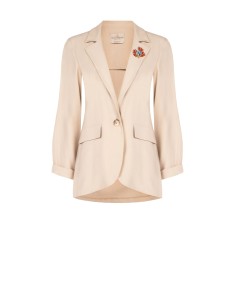 Veste blazer en viscose mélangée avec épingle sans bretelles en corail Rinascimento
