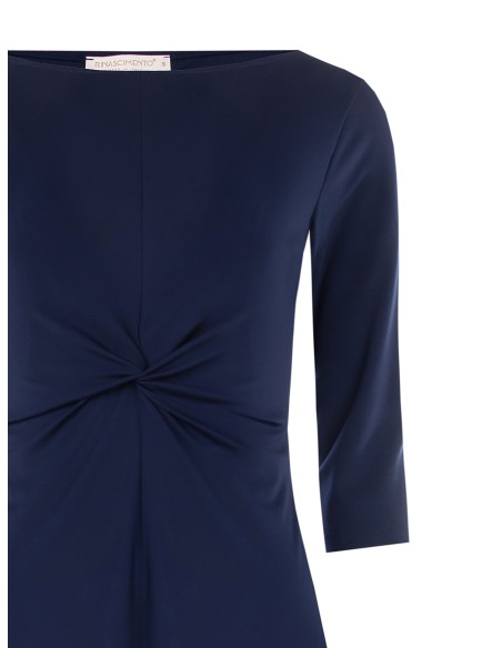 Rinascimento - Robe évasée avec broderie légère au point de Milan