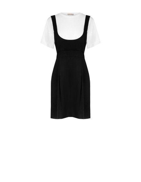 Robe courte évasée avec T-shirt intégré Rinascimento