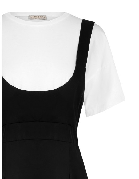 Robe courte évasée avec T-shirt intégré Rinascimento