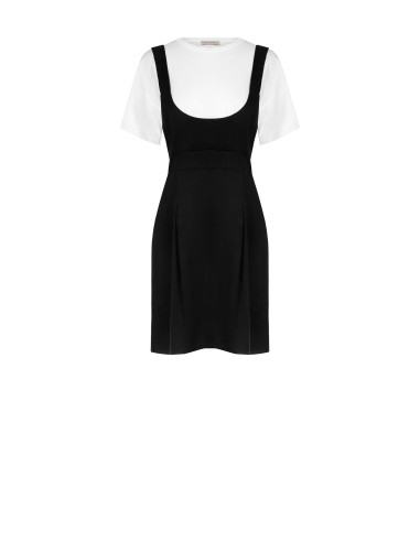 Robe courte évasée avec T-shirt intégré Rinascimento