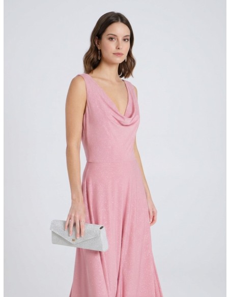 Rinascimento Glitter Halter Neck Long Dress