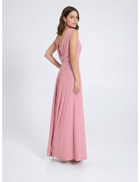 Rinascimento Glitter Halter Neck Long Dress