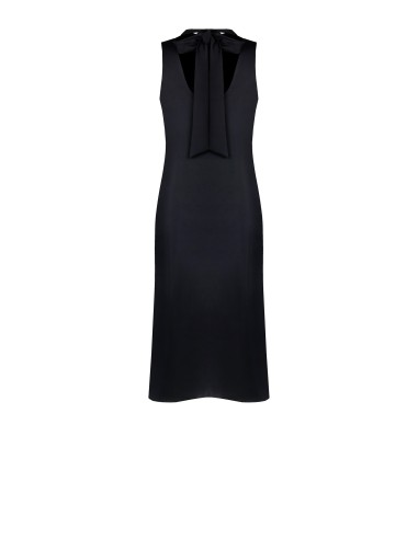 Robe midi en satin avec nœud au dos Rinascimento