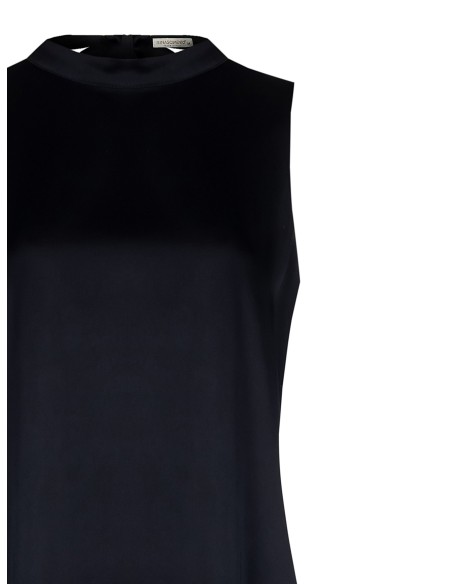Robe midi en satin avec nœud au dos Rinascimento