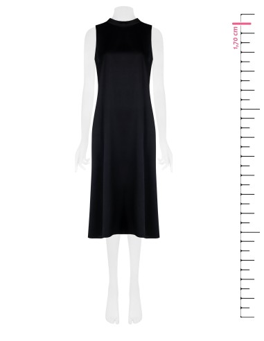Robe midi en satin avec nœud au dos Rinascimento