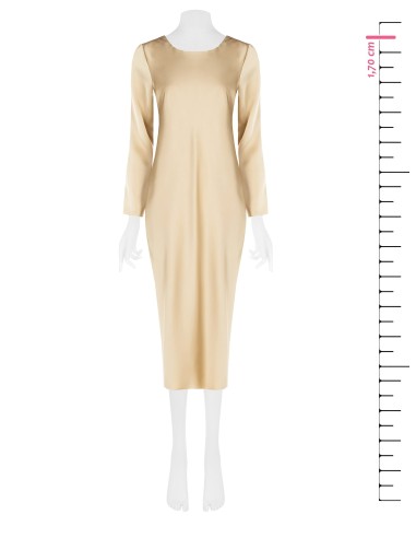 Robe mi-longue en satin avec encolure en anneau derrière Rinascimento