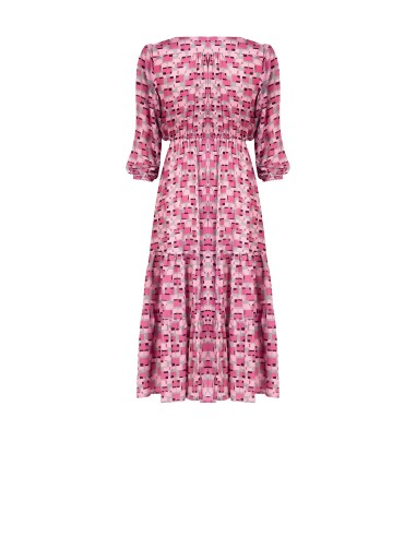 Robe longue imprimée avec top croisé Rinascimento