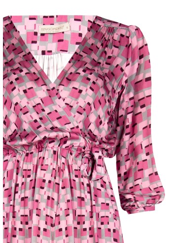Robe longue imprimée avec top croisé Rinascimento