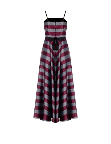 Robe longue en satin avec ceinture rose Rinascimento