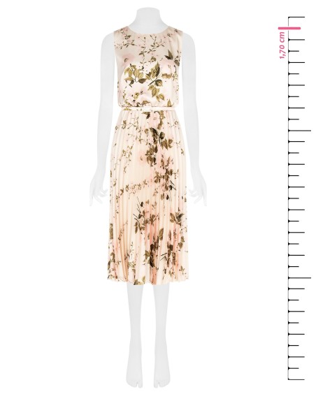 Robe de satin longueur genou avec ceinture ajustée et évasée Rinascimento coordonné