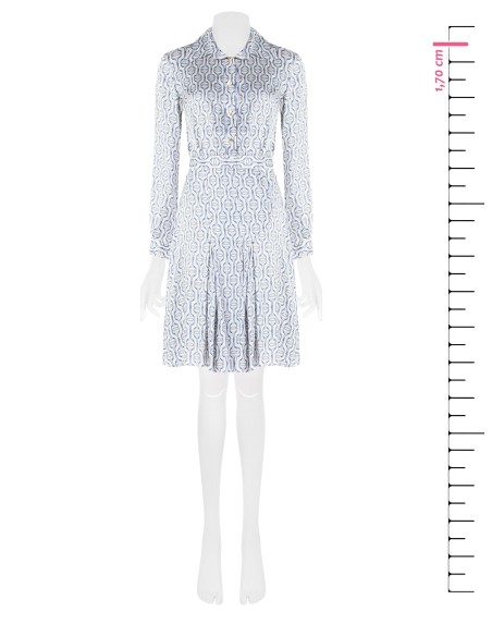 Rinascimento - Robe à carreaux plissée en viscose