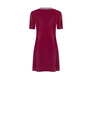 Rinascimento Robe courte à col V en tissu fluide avec volant