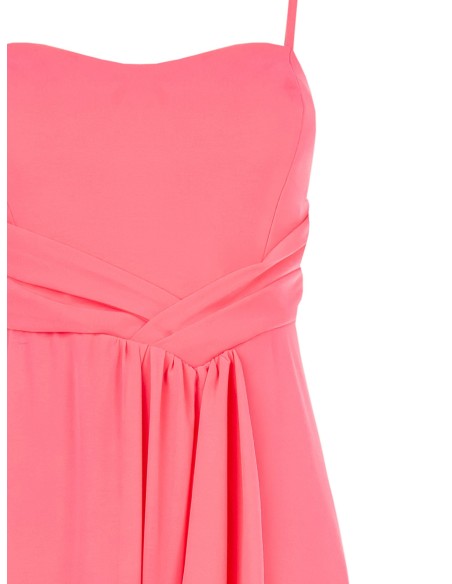 Lange georgette jurk met drapering en cups van Rinascimento