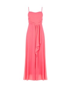 Lange georgette jurk met drapering en cups van Rinascimento