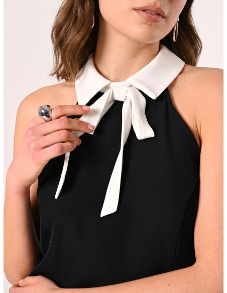 Robe courte et trapue en tissu fluide Rinascimento