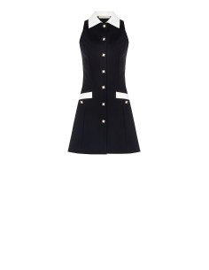 Short Tube Dress In Milan Stitch With Jewel Buttons Rinascimento