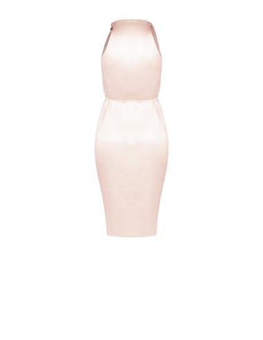 Robe portefeuille courte en satin légèrement froncée Rinascimento