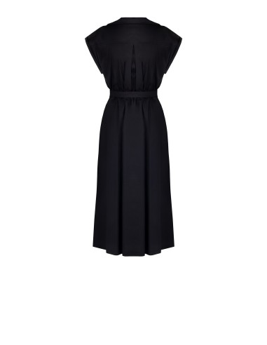 Robe midi en coton et nylon avec encolure en V et ceinture coordonnée Rinascimento