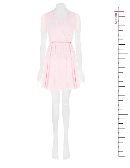 Rinascimento - Robe courte en dentelle à col en V croisé