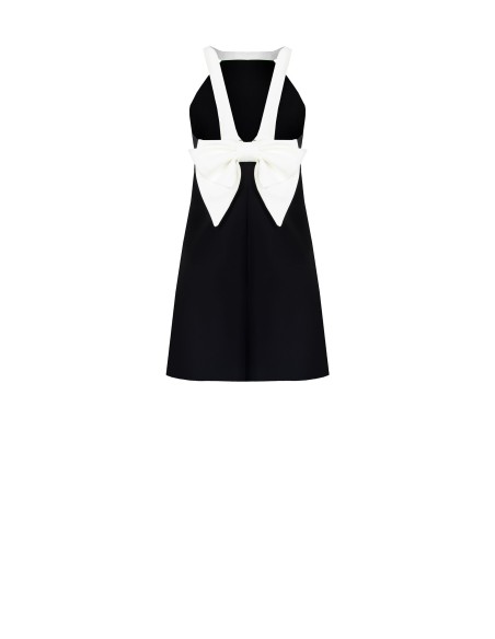 Rinascimento - Robe courte bicolore en tissu technique avec nœud au dos