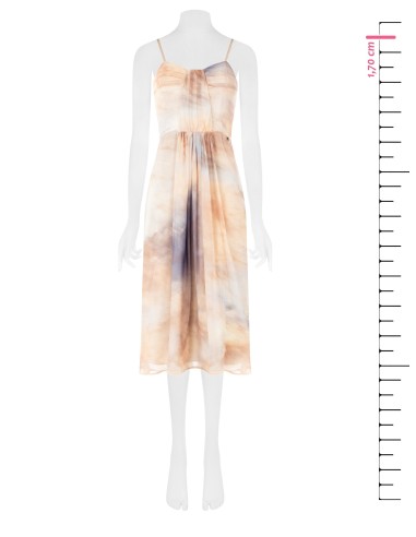 Robe midi en crêpon dégradé Rinascimento
