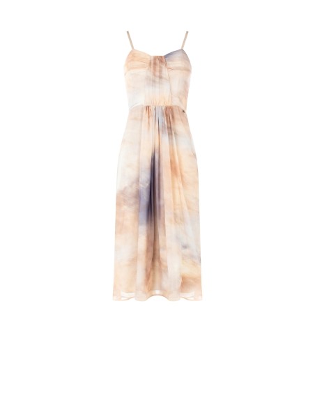 Robe midi en crêpon dégradé Rinascimento